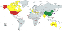 Figure 2: Geographical distribution of the reported cases.